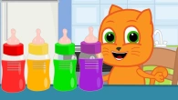 Cats Family in English - New Baby Bottle Flavors Cartoon for Kids