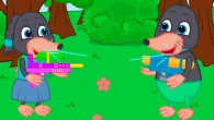 Benny Mole and Friends - Water Cannons Against Mud Cartoon for Kids