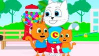 Cats Family en Français - Super Chat et Machine de Gomme Vidéos Animés 2020 en Français