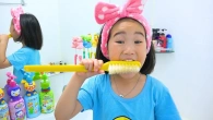 Boram Pretend Play Morning Routine Brush Teeth Nursery Rhymes Kids