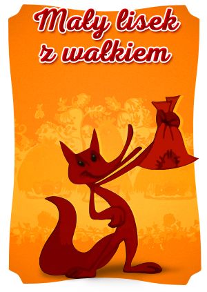 Mały lisek z wałkiem — plakat